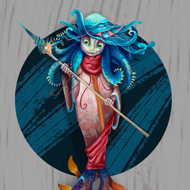 Морской персонаж медуза 