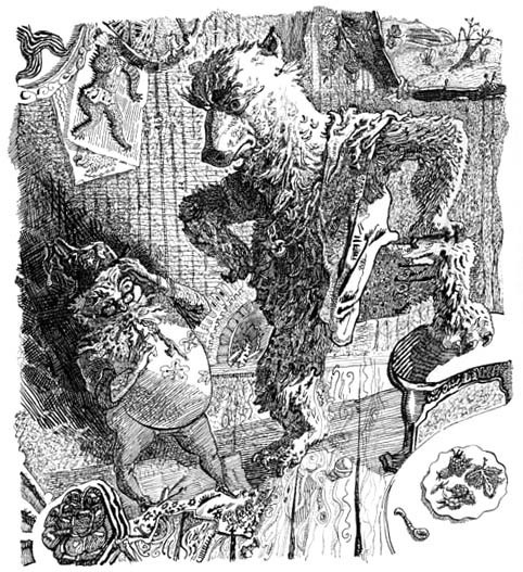 Волшебный медведь и не менее волшебный гном :) иллюстрация к детской книже