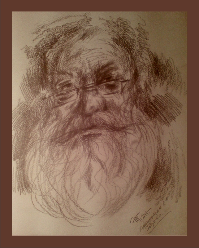 красивый Автопортрет в новых очках и случайно подбитым глазом