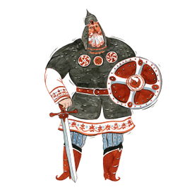 Inktober 2017 / Илья Муромец