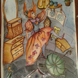 Алиса падает в нору