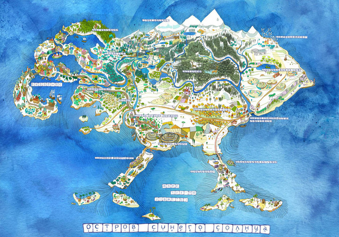 Карта острова Синего Солнца