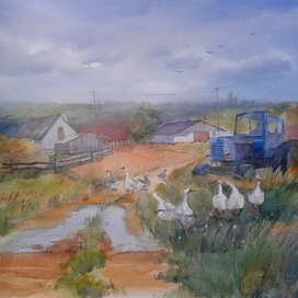 Серия работ "Сельский пейзаж"