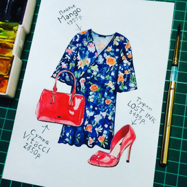 Модный скетч