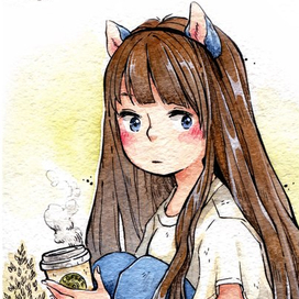 Девчулька с кофе