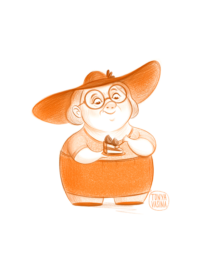 бабуля и пироженка