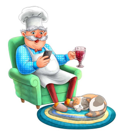 Дедушка в кресле