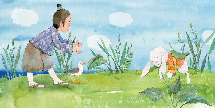 Белый кролик с острова Инаба