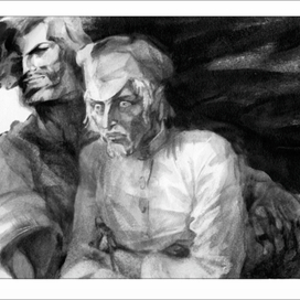 Иллюстрация к рассказу М. Горького.   Журнал "Смена"