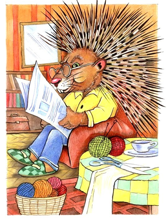 Дикообраз с газетой