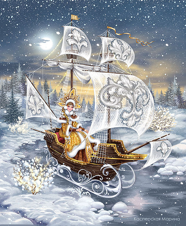 Новогодний парусник