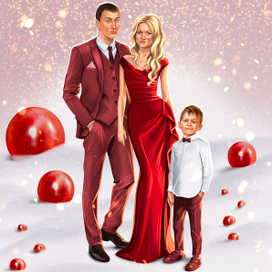 Новогодний семейный портрет