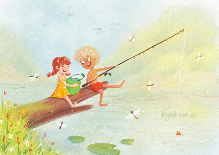 На рыбалке с другом