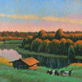 Река Кимжа. Вечер