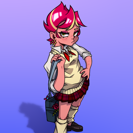 Dark Willow schoolgirl 