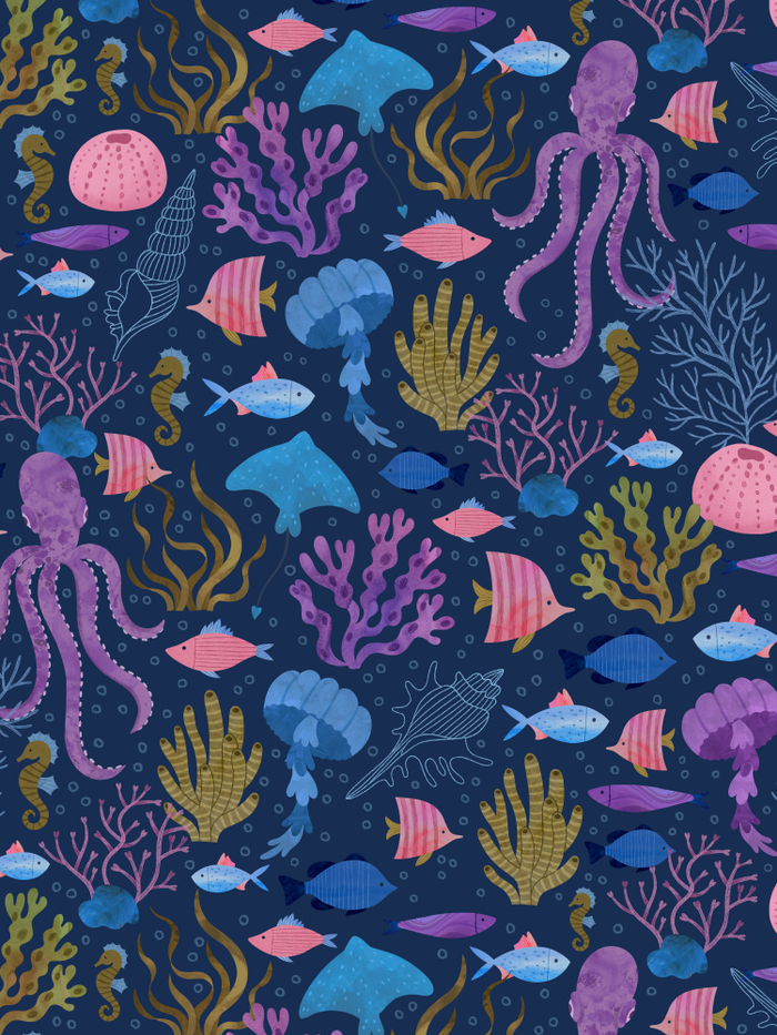 Бесшовный паттерн "Под водой"