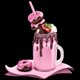 Розовый коктейль 