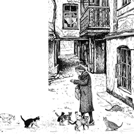 Иллюстрация для "Кошкин город. Бродячие истории (Аквилегия-М)