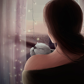 И только кот согреет своим теплом...