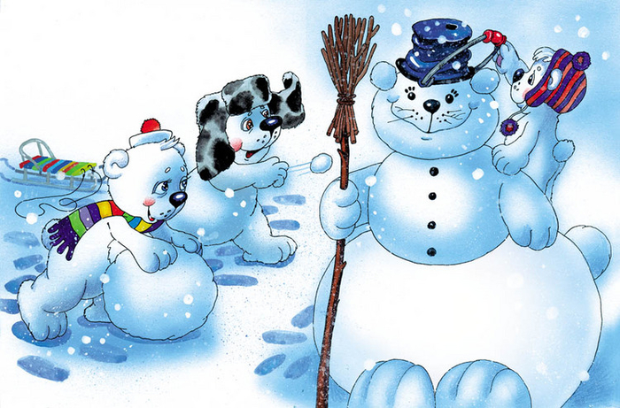 Снеговик на  Северном Полюсе