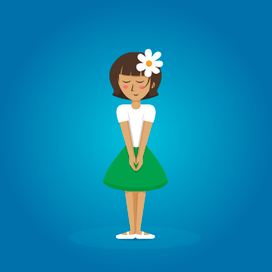 Стеснительная девочка