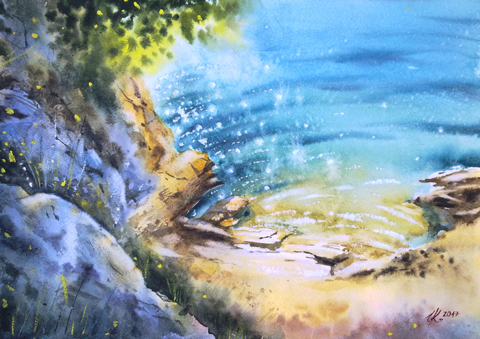 Июль цвета морской волны. Картинка с марафона "Какого цвета лето?" 