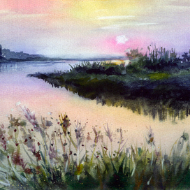 Закат на Волге