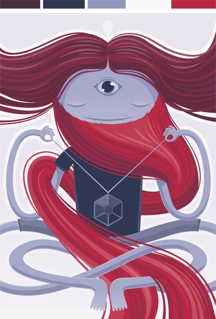 Медитирующий бородач