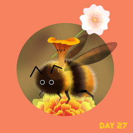 Шмель и лисичка