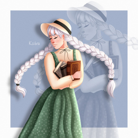 Дева, которая коллекционирует древние книги и носит две белые косы