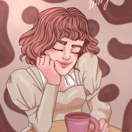 Девушка с кофе