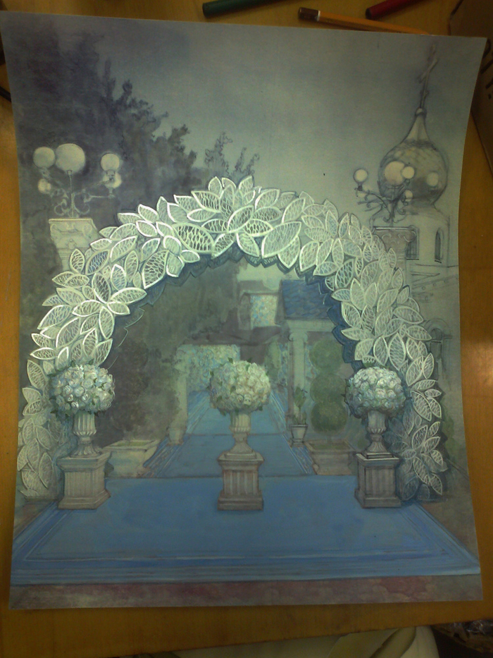 эскиз к мероприятию свадьба ,арка 2