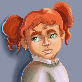 Портрет рыжей девочки