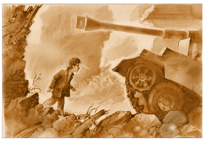 рисунок к детской книге про войну