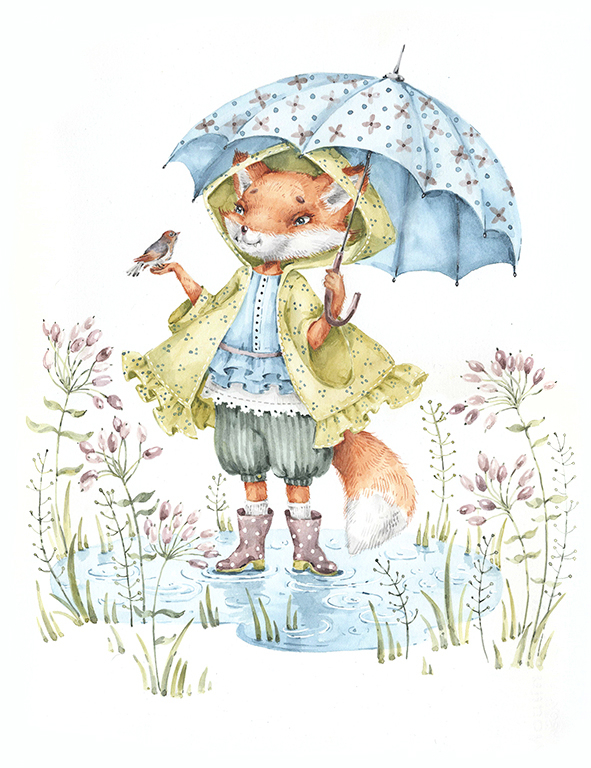 Лисичка. Летний дождик