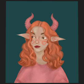 розовый демон