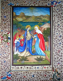 страница иллюминированной средневековой рукописи