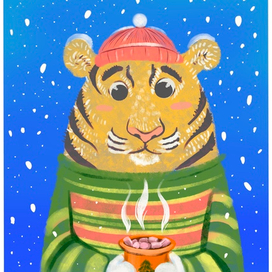 Тигрёнок зимой