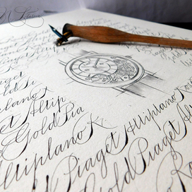 серия "Chronologie", каллиграфия как часовой механизм