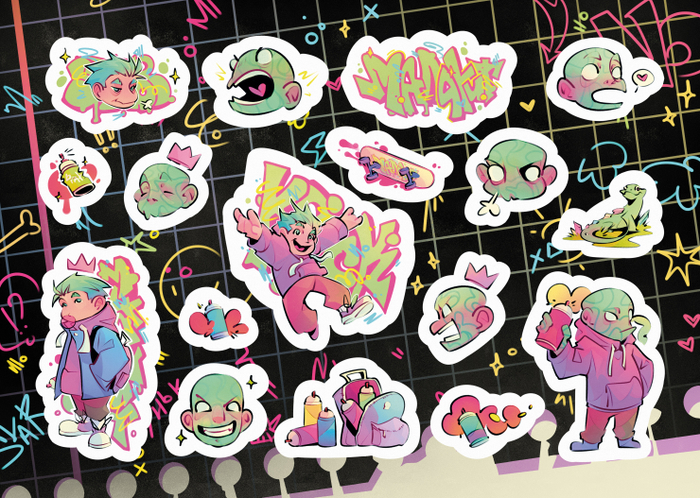 стикерпак для комикса "Малахит"