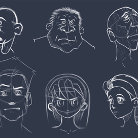 скетчи голов...