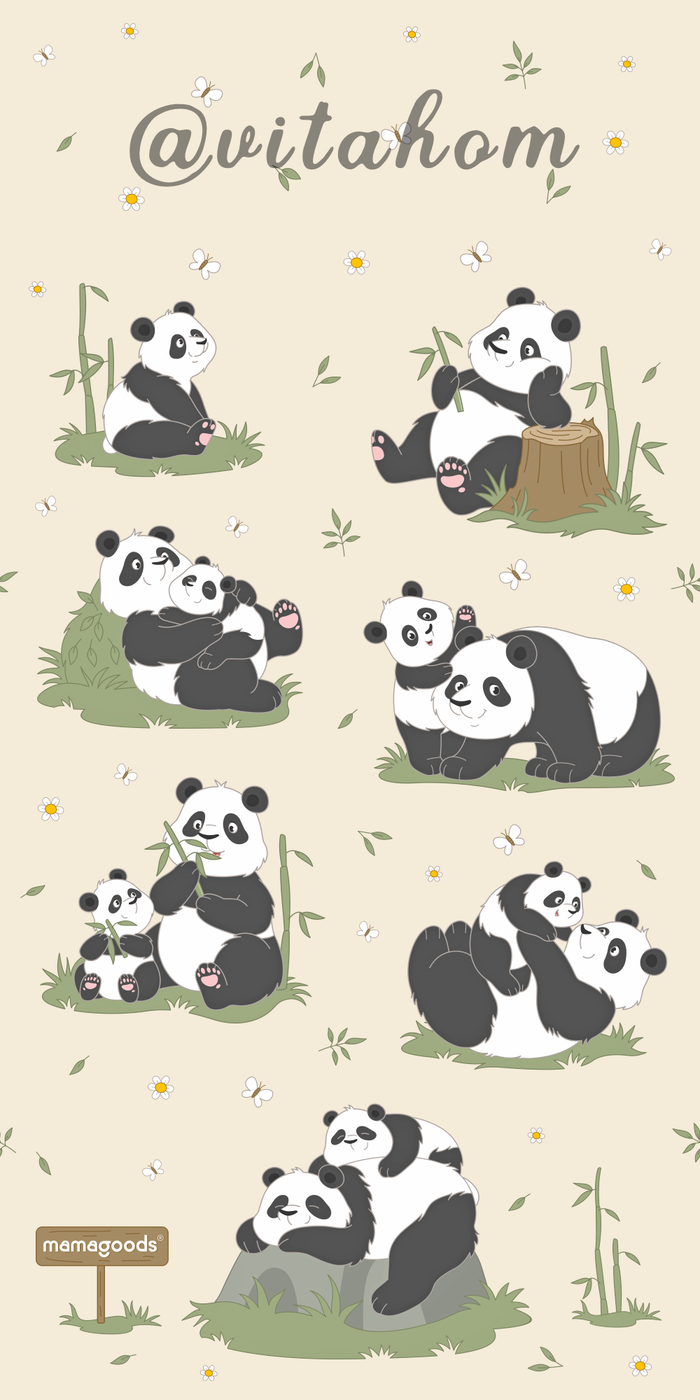 Панды для детского коврика. Mamagoods