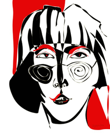 Иллюстрация девушки в очках