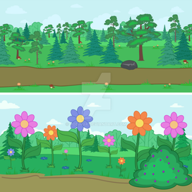 фон - лес\поле