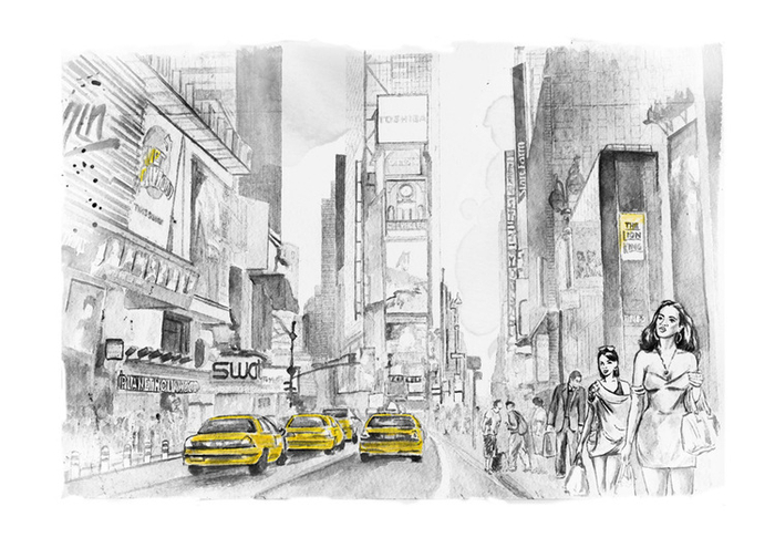 иллюстрация. город