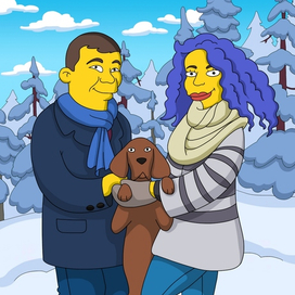 Портрет в стиле Симпсонов