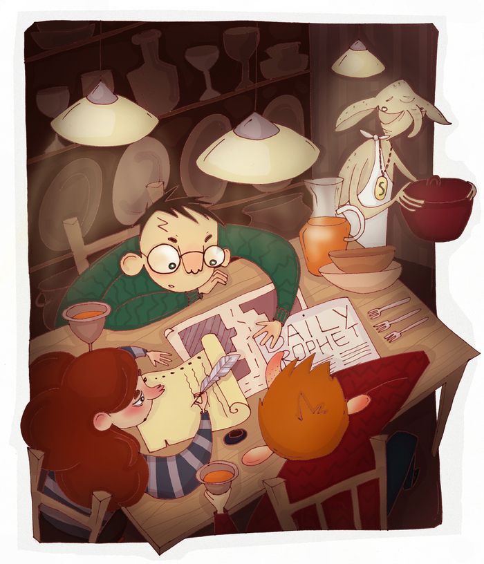 Иллюстрация к книге Джоан Роулинг "Гарри Поттер и Дары Смерти"