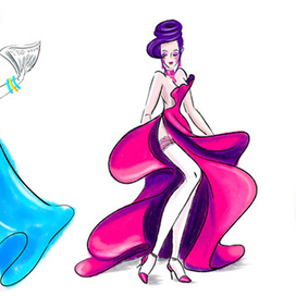 Голубой, пурпурный, зелёный