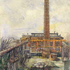 Вид заводских корпусов 