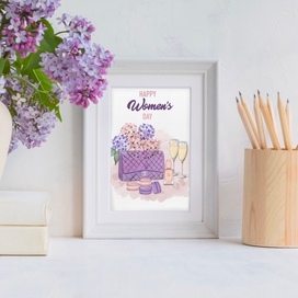 Открытка на 8 марта